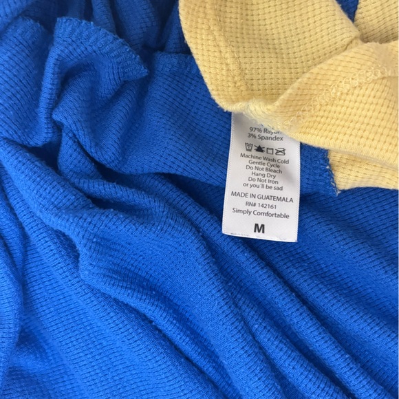 LuLaRoe Women's Maxi Dress M Short Sleeve Pullover Blue Shift Colorblock - Picture 8 of 8